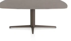 XOOON Saluti, EETKAMERTAFEL OVAAL 180 X 105 CM. - CENTRALE POOT - STEELBROWN - Lava^ Eettafels