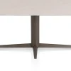 XOOON Saluti, EETKAMERTAFEL OVAAL 240 X 110 CM. - CENTRALE POOT - STEELBROWN - Light sand^ Eettafels