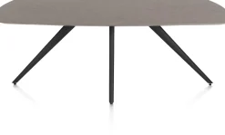 XOOON Saluti, EETKAMERTAFEL OVAAL 210 X 105 CM. - 4-POOTJES - ROUGH OFF BLACK - Lava^ Eettafels