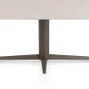 XOOON Saluti, EETKAMERTAFEL OVAAL 210 X 105 CM. - CENTRALE POOT - STEELBROWN - Light sand^ Eettafels