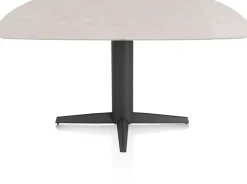 XOOON Saluti, EETKAMERTAFEL OVAAL 150 X 105 CM. - CENTRALE POOT - ROUGH OFF BLACK - Light sand^ Eettafels