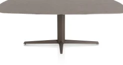 XOOON Saluti, EETKAMERTAFEL OVAAL 210 X 105 CM. - CENTRALE POOT - STEELBROWN - Lava^ Eettafels