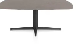 XOOON Saluti, EETKAMERTAFEL OVAAL 180 X 105 CM. - CENTRALE POOT - ROUGH OFF BLACK - Lava^ Eettafels