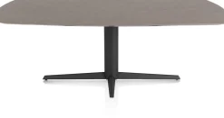 XOOON Saluti, EETKAMERTAFEL OVAAL 210 X 105 CM. - CENTRALE POOT - ROUGH OFF BLACK - Lava^ Eettafels