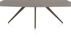 XOOON Saluti, EETKAMERTAFEL OVAAL 240 X 110 CM. - 4-POOTJES - STEELBROWN - Lava^ Eettafels