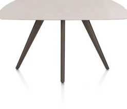 XOOON Saluti, EETKAMERTAFEL OVAAL 150 X 105 CM. - 4-POOTJES - STEELBROWN - Light sand^ Eettafels