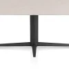 XOOON Saluti, EETKAMERTAFEL OVAAL 240 X 110 CM. - CENTRALE POOT - ROUGH OFF BLACK - Light sand^ Eettafels