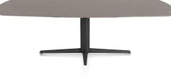 XOOON Saluti, EETKAMERTAFEL OVAAL 240 X 110 CM. - CENTRALE POOT - ROUGH OFF BLACK - Lava^ Eettafels