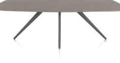 XOOON Saluti, EETKAMERTAFEL OVAAL 240 X 110 CM. - 4-POOTJES - GRAPHIET - Lava^ Eettafels