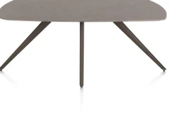 XOOON Saluti, EETKAMERTAFEL OVAAL 180 X 105 CM. - 4-POOTJES - STEELBROWN - Lava^ Eettafels
