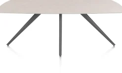 XOOON Saluti, EETKAMERTAFEL OVAAL 210 X 105 CM. - 4-POOTJES - GRAPHIET - Light sand^ Eettafels