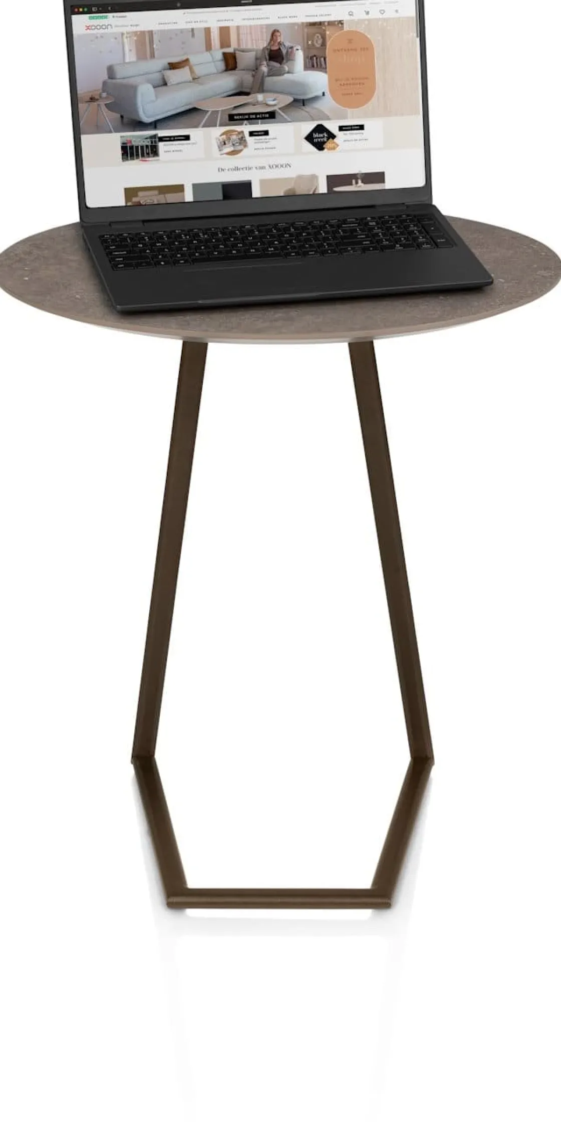 XOOON Salutina, laptop tafeltje - steelbrown^ Bijzettafels