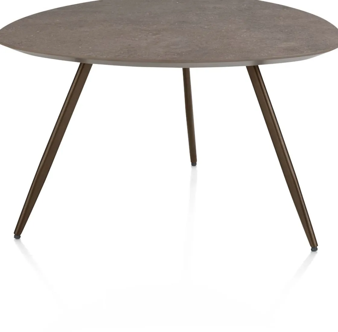 XOOON Salutina, salontafel 68 x 68 cm - 3 pootjes - steelbrown^ Salontafels