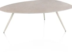 XOOON Salutina, salontafel 110 x 80 cm - 3 pootjes - crème^ Salontafels