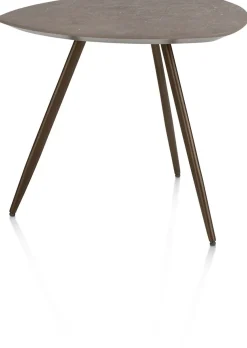 XOOON Salutina, salontafel 53 x 53 cm - 3 pootjes - steelbrown^ Salontafels