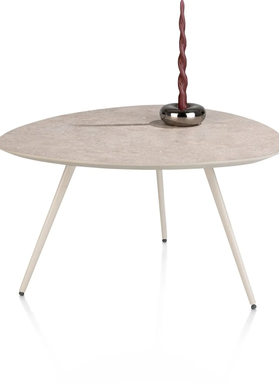 XOOON Salutina, salontafel 68 x 68 cm - 3 pootjes - crème^ Salontafels