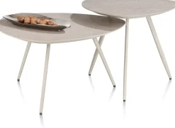 XOOON Salutina, salontafel 68 x 68 cm - 3 pootjes - crème^ Salontafels