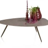 XOOON Salutina, slontafel 110 x 80 cm - 3 pootjes - steelbrown^ Salontafels