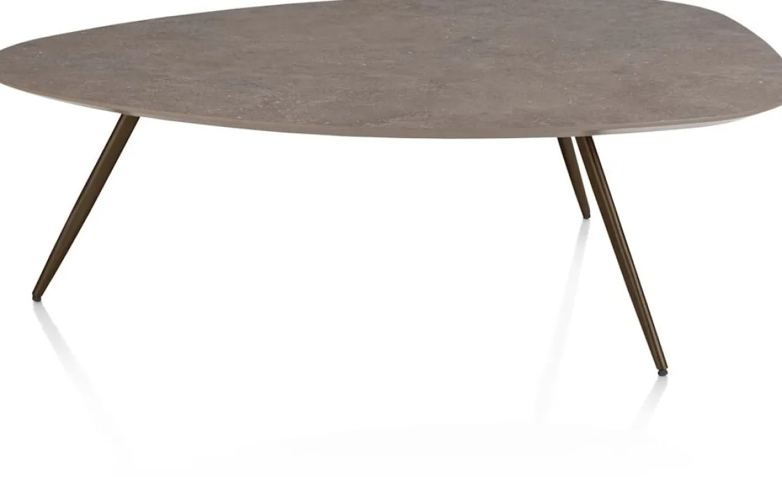 XOOON Salutina, slontafel 110 x 80 cm - 3 pootjes - steelbrown^ Salontafels