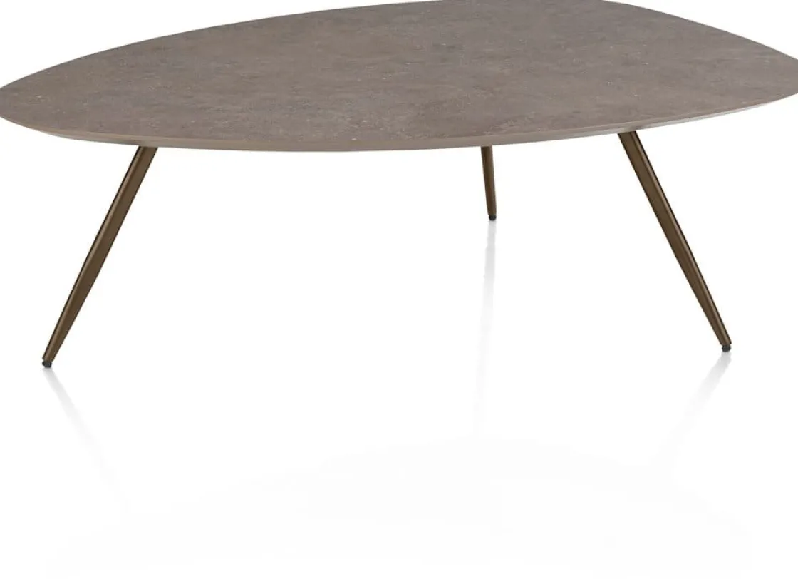 XOOON Salutina, slontafel 110 x 80 cm - 3 pootjes - steelbrown^ Salontafels
