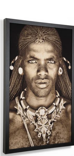 XOOON Samburu Warrior schilderij in de kleur Multi Color - COCOmaison^ Wanddecoraties|Woonaccessoires
