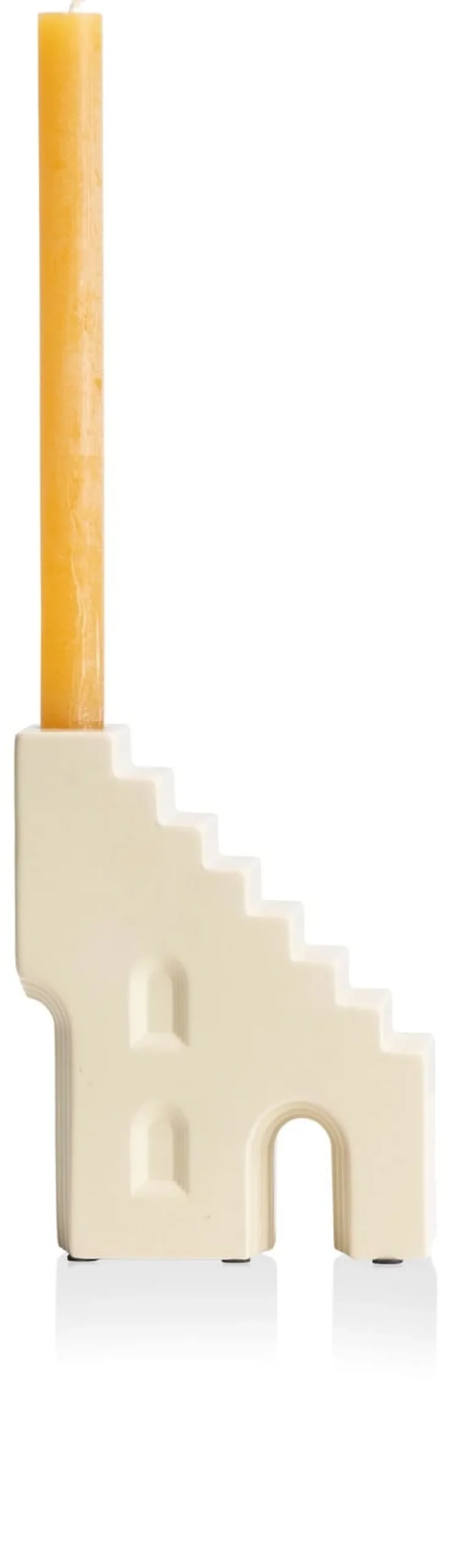 XOOON Skala kandelaar (H17.6cm) in de kleur Creme - COCOmaison^ Woonaccessoires