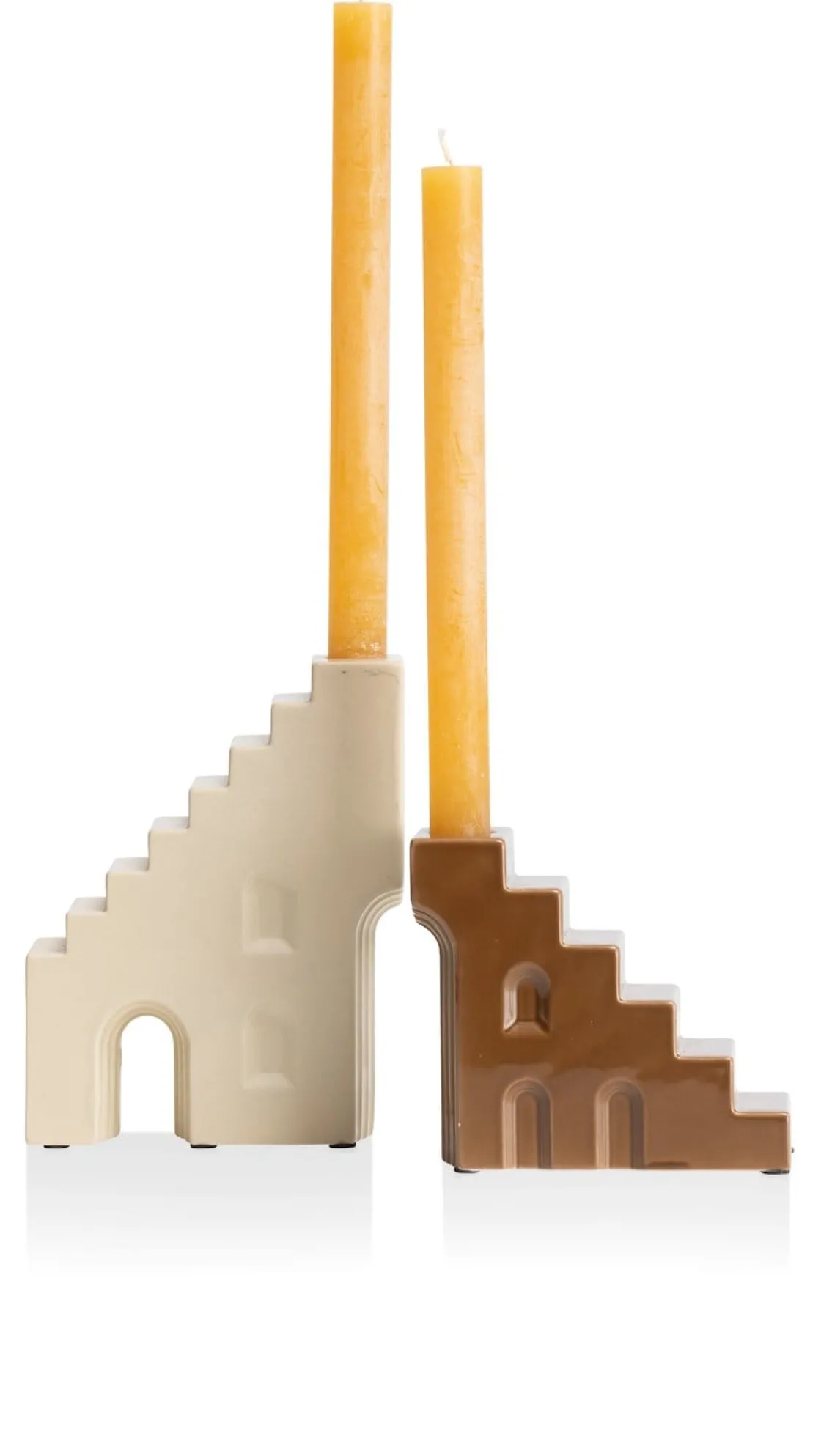 XOOON Skira kandelaar (H11.8cm) in de kleur Bruin - COCOmaison^ Woonaccessoires