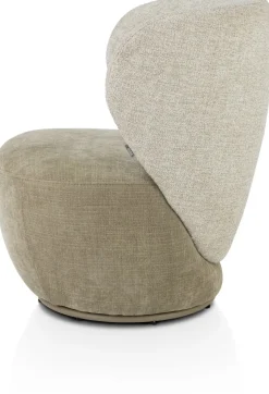 XOOON Solee fauteuil - draaibaar in de kleur Groen -^ Draaifauteuils|Stoffen Fauteuils