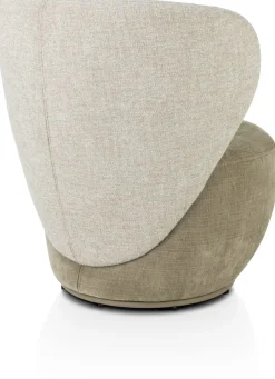 XOOON Solee fauteuil - draaibaar in de kleur Groen -^ Draaifauteuils|Stoffen Fauteuils