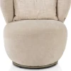 XOOON Solee fauteuil - draaibaar in de kleur Crème -^ Stoffen Fauteuils|Draaifauteuils
