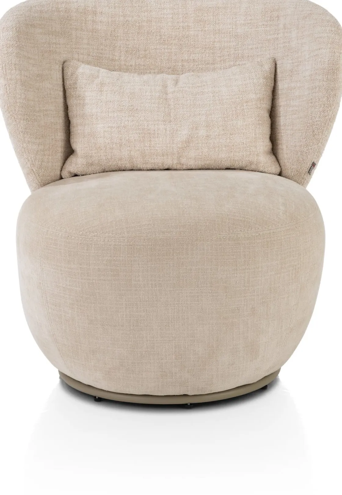 XOOON Solee fauteuil - draaibaar in de kleur Crème -^ Stoffen Fauteuils|Draaifauteuils