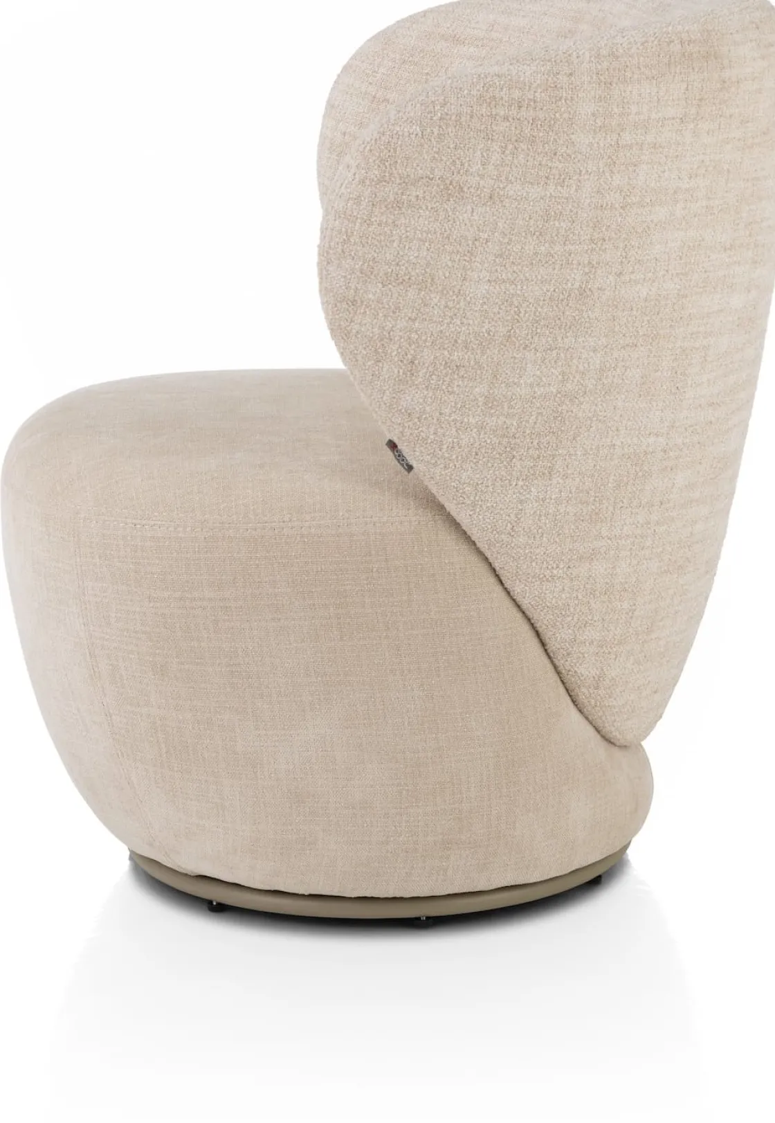 XOOON Solee fauteuil - draaibaar in de kleur Crème -^ Stoffen Fauteuils|Draaifauteuils