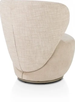 XOOON Solee fauteuil - draaibaar in de kleur Crème -^ Stoffen Fauteuils|Draaifauteuils