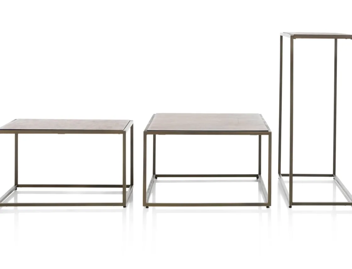 XOOON Stand Up bijzettafel in de kleur Goud - COCOmaison^ Woonaccessoires|Bijzettafels