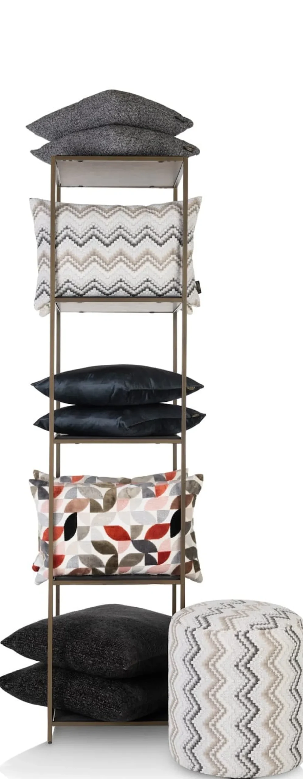 XOOON Stand up rek 45x50x193cm in de kleur Goud - COCOmaison^ Wanddecoraties|Woonaccessoires