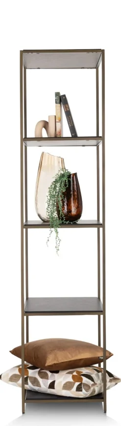 XOOON Stand up rek 45x50x193cm in de kleur Goud - COCOmaison^ Wanddecoraties|Woonaccessoires
