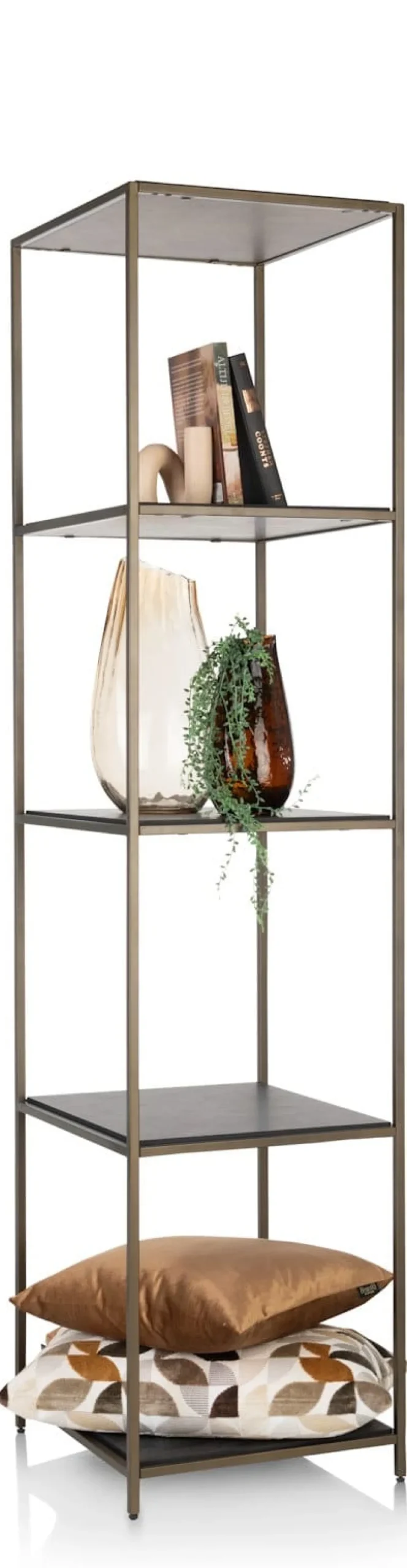 XOOON Stand up rek 45x50x193cm in de kleur Goud - COCOmaison^ Wanddecoraties|Woonaccessoires