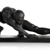 XOOON Stretching beeld H19cm in de kleur Zwart - COCOmaison^ Woonaccessoires