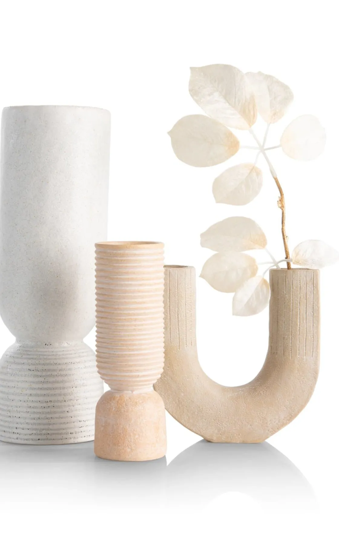 XOOON Suze vaas H16cm in de kleur Beige - COCOmaison^ Woonaccessoires