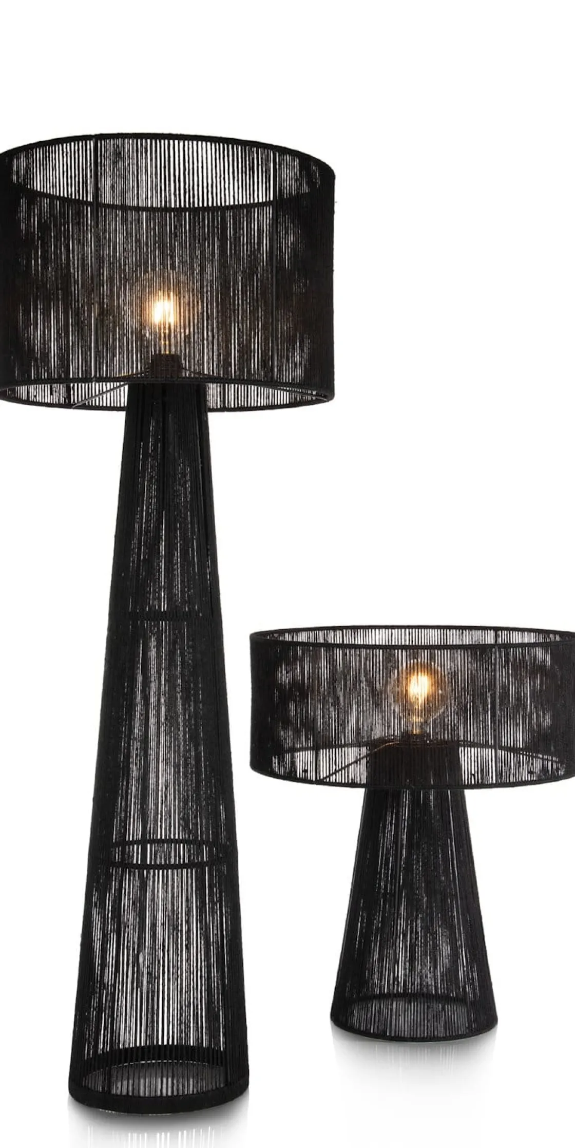 XOOON Tali vloerlamp 1*E27 H120cm in de kleur Zwart - COCOmaison^ Vloerlampen