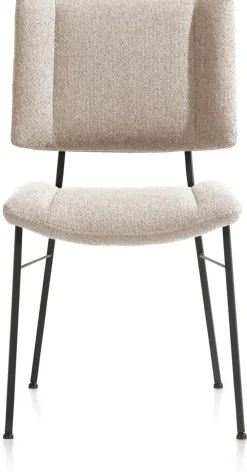 XOOON TATUM eetkamerstoel - zwarte poten - stof Ponti - crème^ Eetkamerstoelen