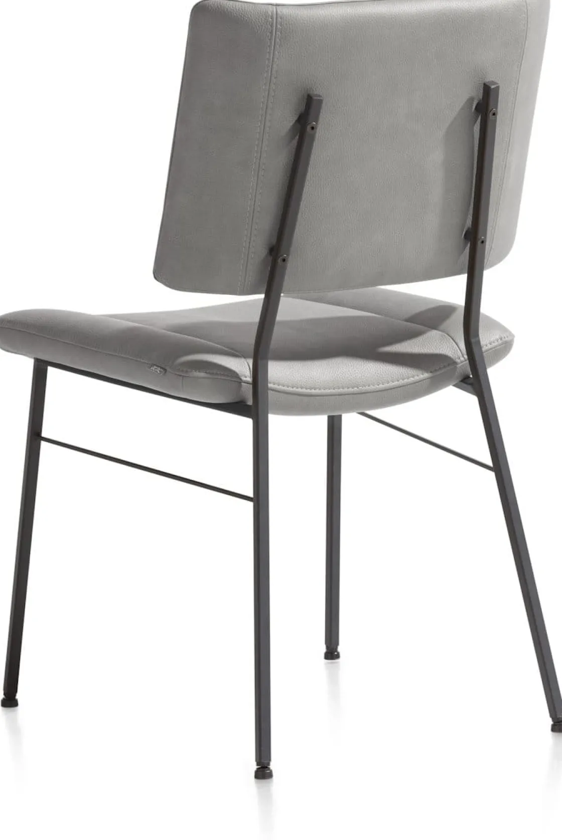 XOOON TATUM eetkamerstoel - zwarte poten - stof Pala - lichtgrijs^ Eetkamerstoelen