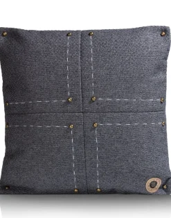 XOOON Timeless Avery kussen 50x50cm in de kleur Antraciet^ Woonaccessoires