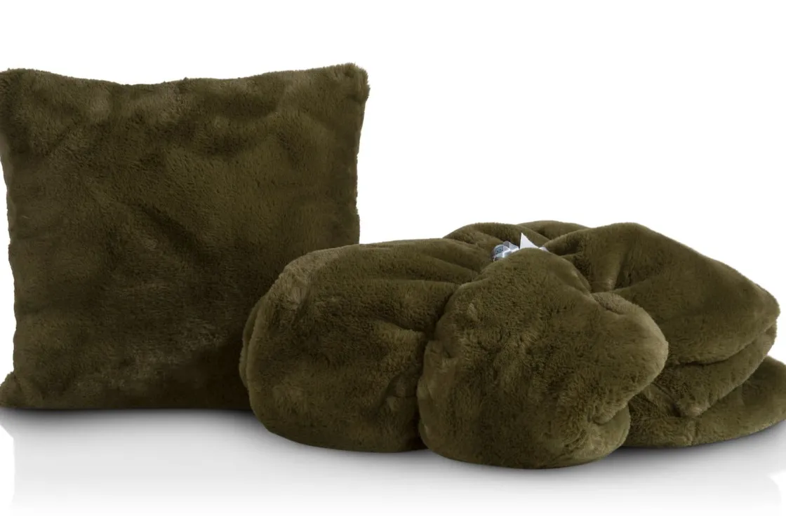 XOOON Timeless Evie kussen 45x45cm in de kleur Olijf - COCOmaison^ Woonaccessoires