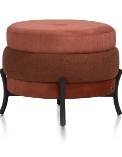 XOOON Timeless Macaron poef H43cm in de kleur Koper - COCOmaison^ Woonaccessoires|Poef/Hockers