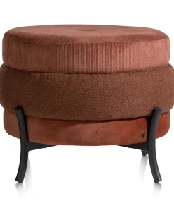 XOOON Timeless Macaron poef H43cm in de kleur Koper - COCOmaison^ Woonaccessoires|Poef/Hockers