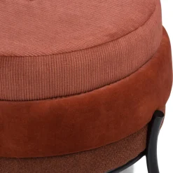 XOOON Timeless Macaron poef H43cm in de kleur Koper - COCOmaison^ Woonaccessoires|Poef/Hockers