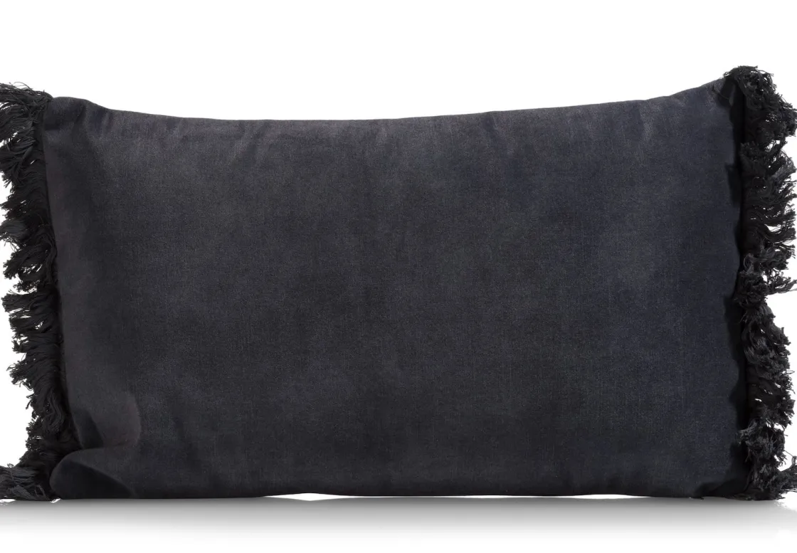 XOOON Timeless Mila kussen 30x50cm in de kleur Antraciet - COCOmaison^ Woonaccessoires