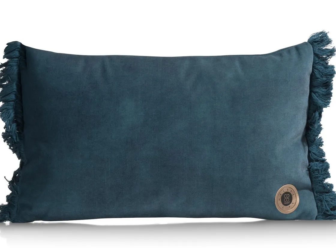 XOOON Timeless Mila kussen 30x50cm in de kleur Blauw - COCOmaison^ Woonaccessoires
