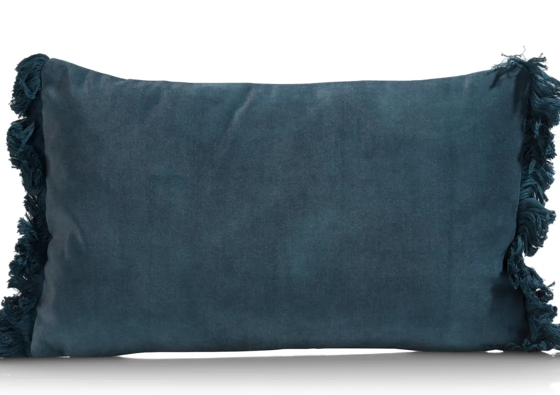 XOOON Timeless Mila kussen 30x50cm in de kleur Blauw - COCOmaison^ Woonaccessoires